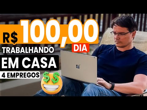 4 TRABALHOS HOME OFFICE QUE PAGAM 100 REAIS POR DIA [Pra Quem tá Começando no Digital]