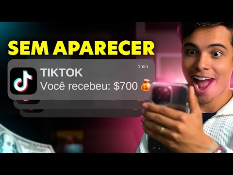 FAÇA 700 DÓLARES POR MÊS COM O TIKTOK SEM APARECER E DE GRAÇA (Dinheiro online)