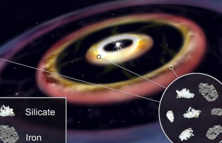 Anéis de ferro são observados em um disco de formação planetária