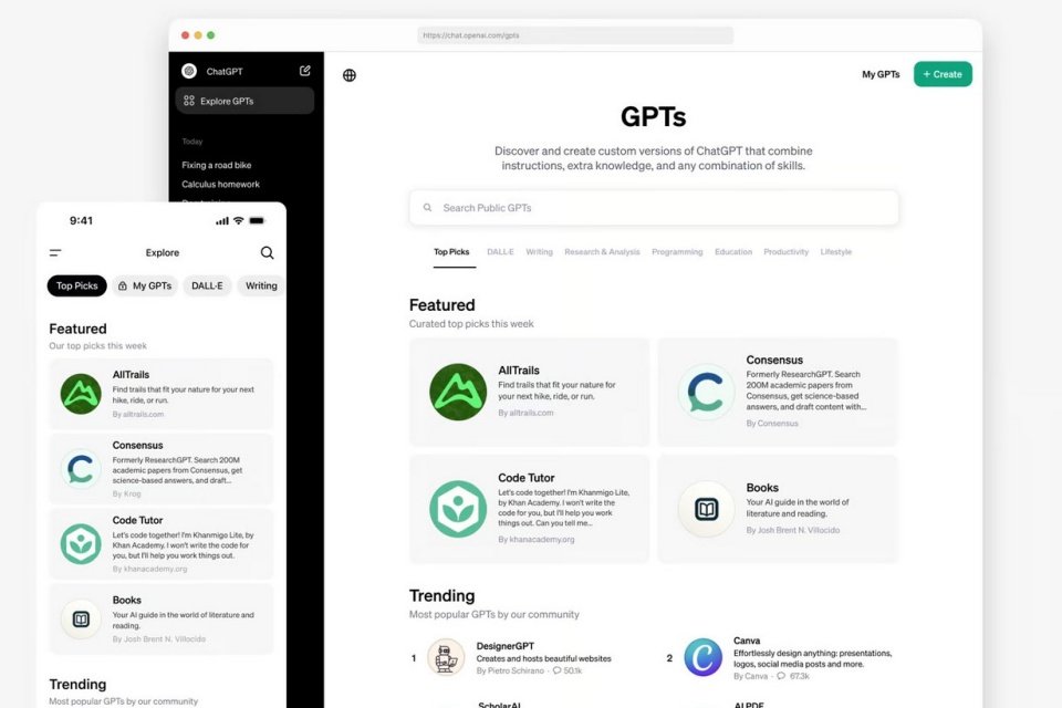 OpenAI lança GPT Store, loja para baixar diferentes versões do ChatGPT
