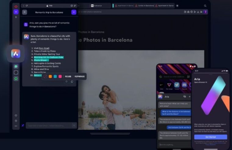 Aria: IA do Opera One ganha gerador de imagens e reprodutor de áudio
