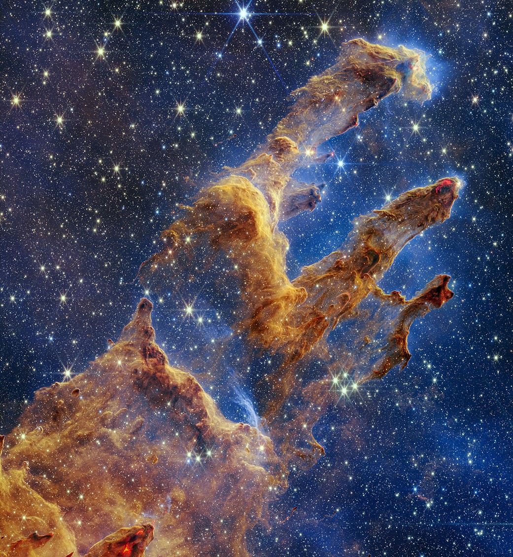 Pilares da Criação: uma viagem cósmica pelas lentes do Hubble e James Webb