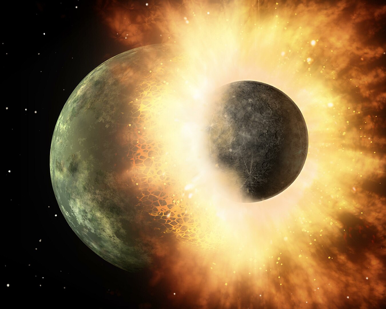 Lua recém-nascida pode ter se formado com múltiplos satélites naturais, diz estudo