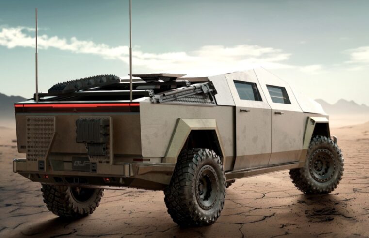 Tesla Cybertruck ganha versão militar com blindagem e gerador de 125 kW