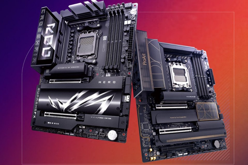 Asus revela 9 novas placas-mãe X870 para CPUs Ryzen 9000