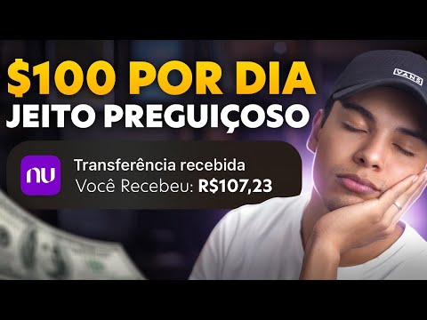 O JEITO MAIS PREGUIÇOSO DE GANHAR DINHEIRO ONLINE SENDO INICIANTE – $100 Por dia (Dinheiro online)