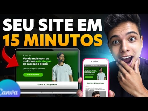COMO CRIAR UM SITE PROFISSIONAL GRÁTIS EM 15 MINUTOS NO CANVA – FÁCIL E RÁPIDO – Passo a Passo