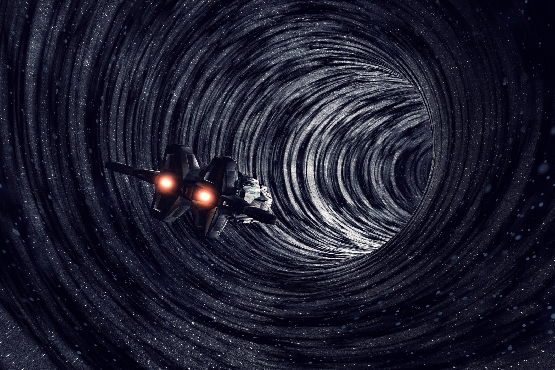 Um motor de dobra espacial dentro de um buraco negro: o que aconteceria?