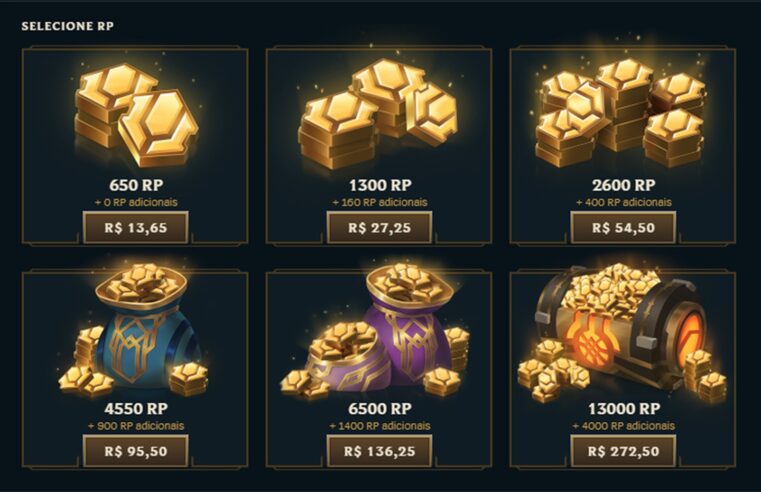 Riot aumenta os preços das moedas de League of Legends e Valorant no Brasil