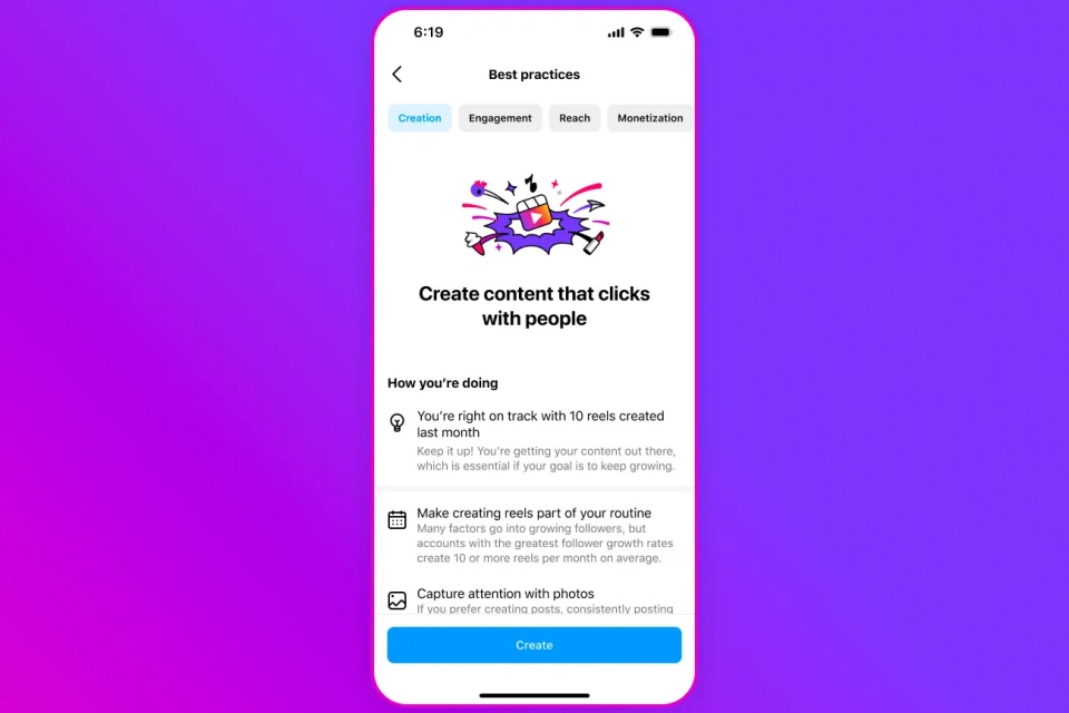 Instagram lança guia com ‘melhores práticas’ para criadores profissionais