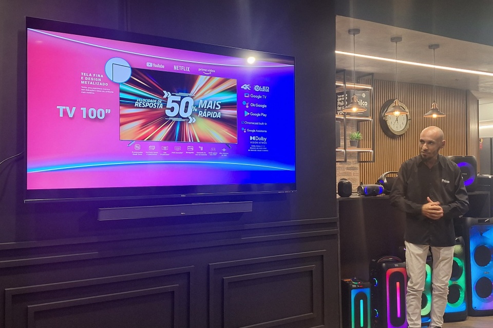 Philco lança TV 4K QLED ‘gigante’ de 100 polegadas; veja preço e specs