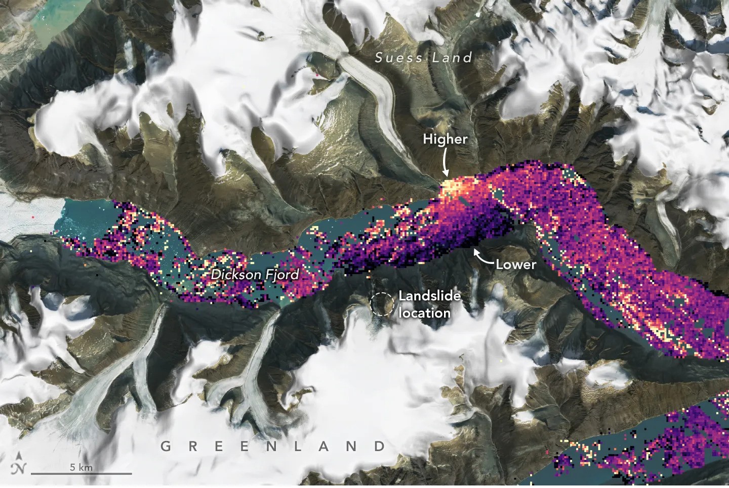Satélite detectou tsunami na Groenlândia que ‘tremeu’ a Terra por 9 dias