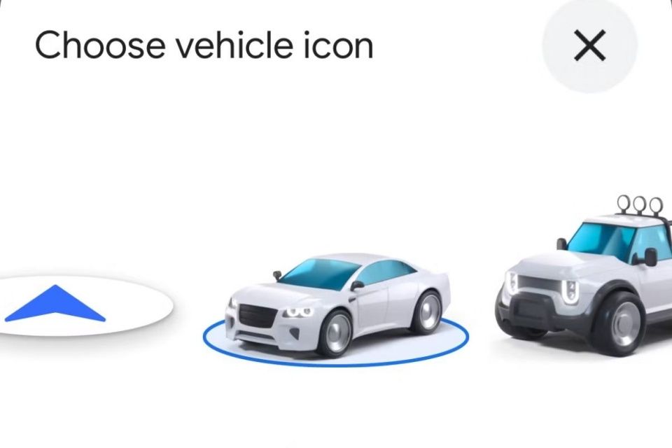 Google Maps testa novas opções para personalizar seu ícone de carro virtual