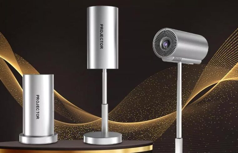 Projetor portátil em oferta: conheça o modelo com base flexível da Shopee