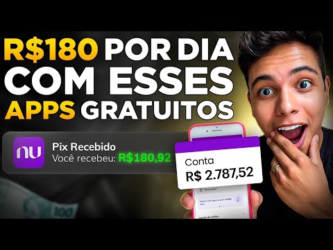 3 APPS QUE EU USO PARA GANHAR R$180/DIA – Aplicativos para Ganhar dinheiro (Dinheiro online)