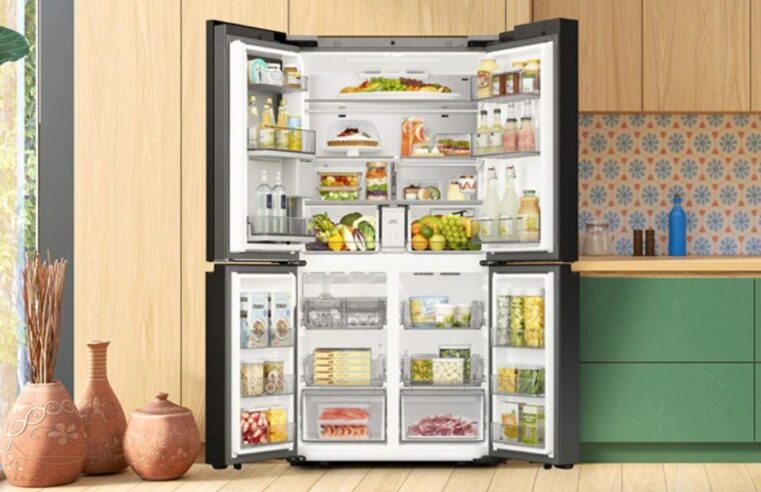 Geladeiras da Samsung com IA vão sugerir alimentos para comprar online