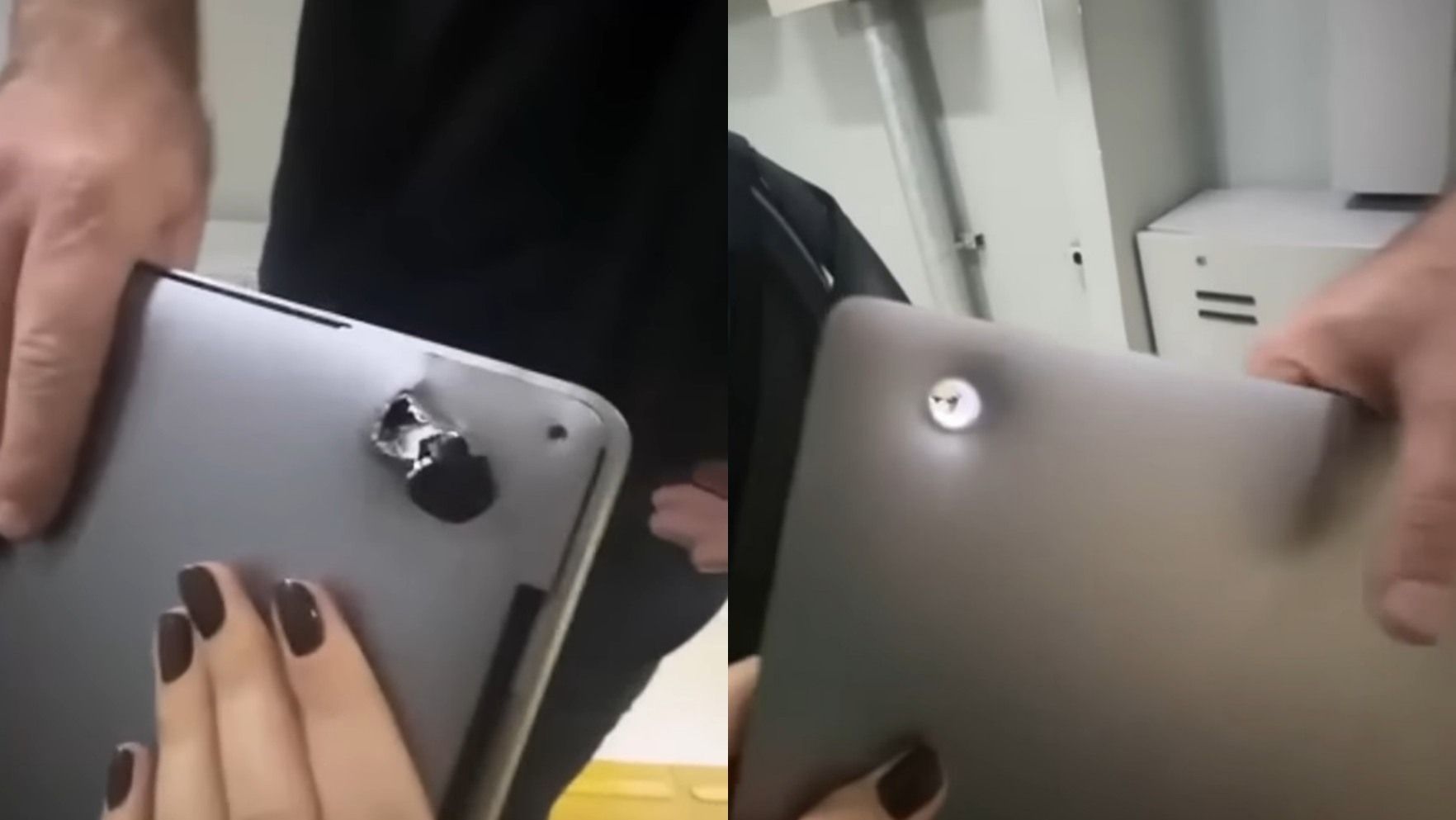 MacBook atua como ‘colete à prova de bala’ e salva motociclista em SP; confira