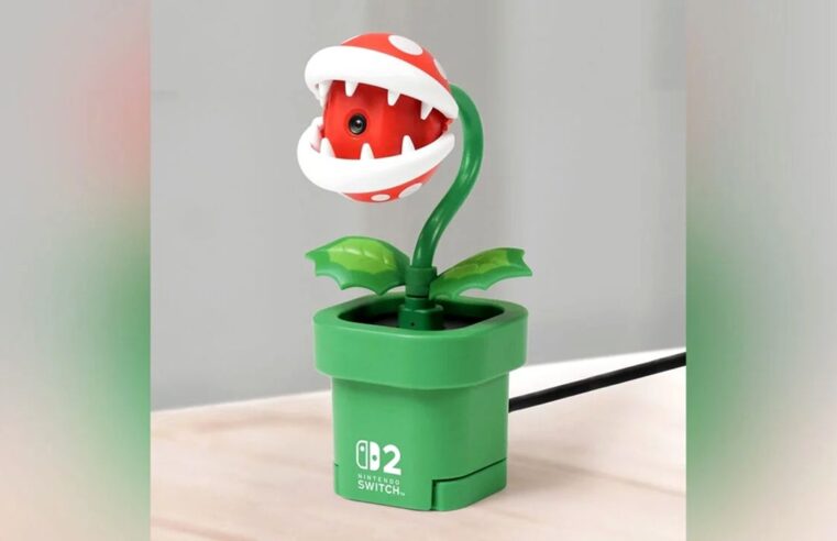 Nintendo Switch 2 terá câmera em formato da Planta Piranha do Super Mario! Veja o preço