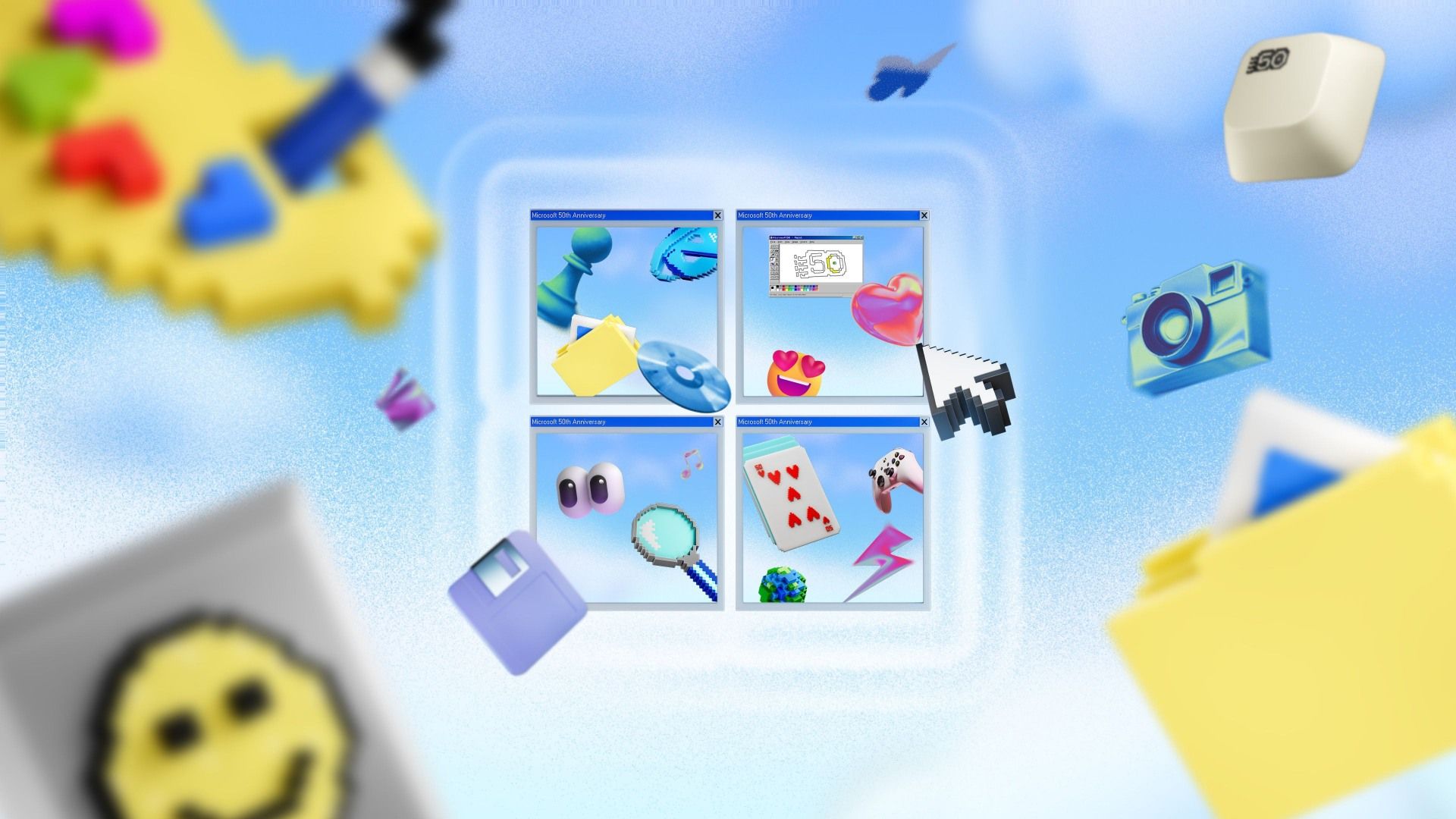 Windows ganha wallpapers especiais de 50 anos da Microsoft
