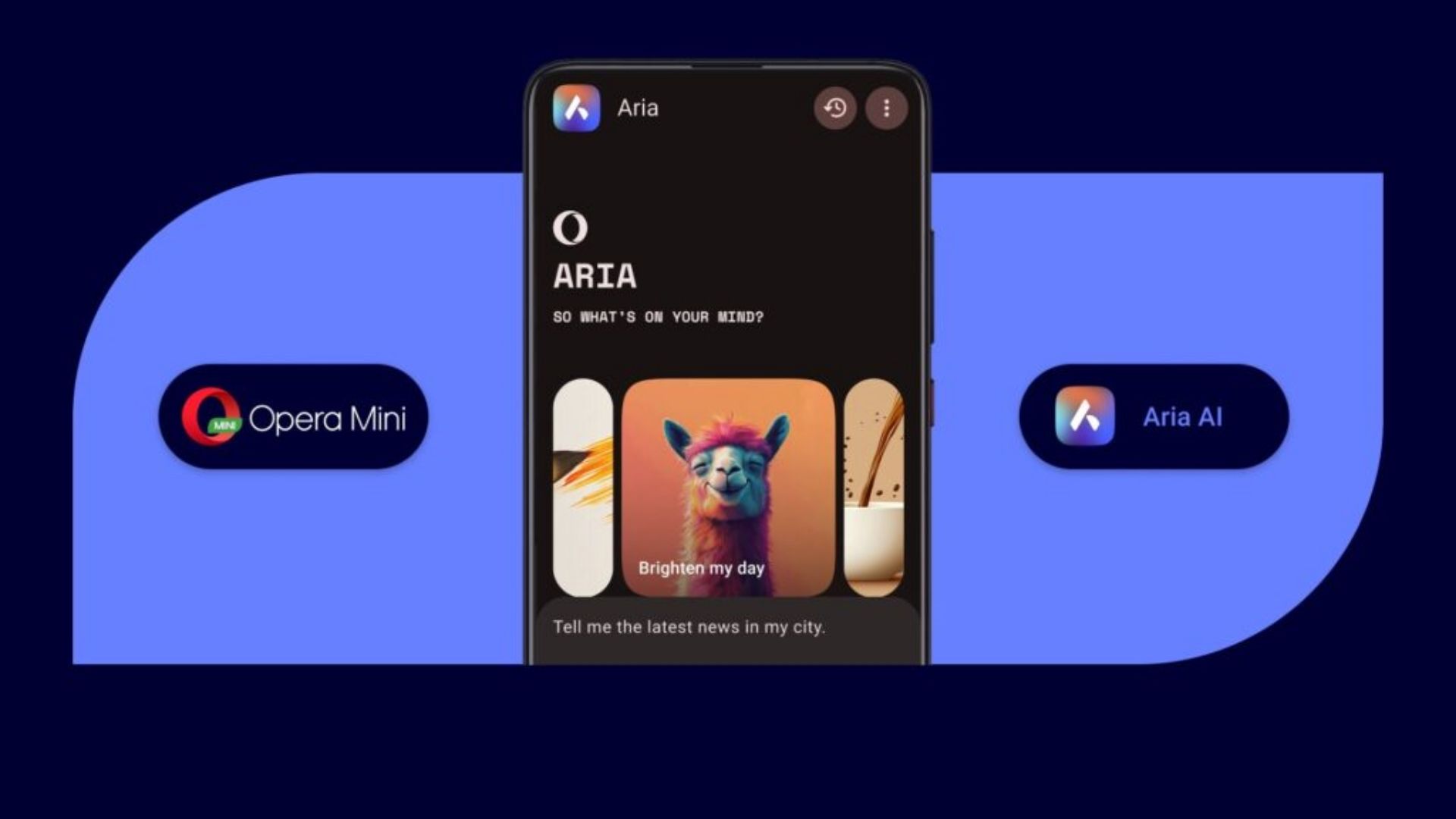 Navegador Opera Mini ganha integração com a IA Aria