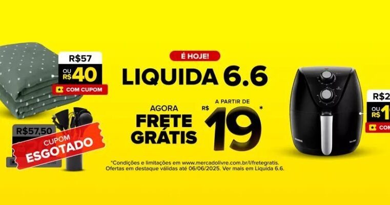 6.6 do Mercado Livre traz cupons exclusivos e descontos de até 60% em PlayStation 5, tablet Samsung e mais