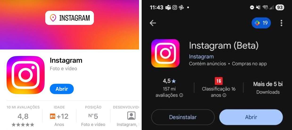 Instagram passa a ser não recomendado para menores de 16 anos no Brasil