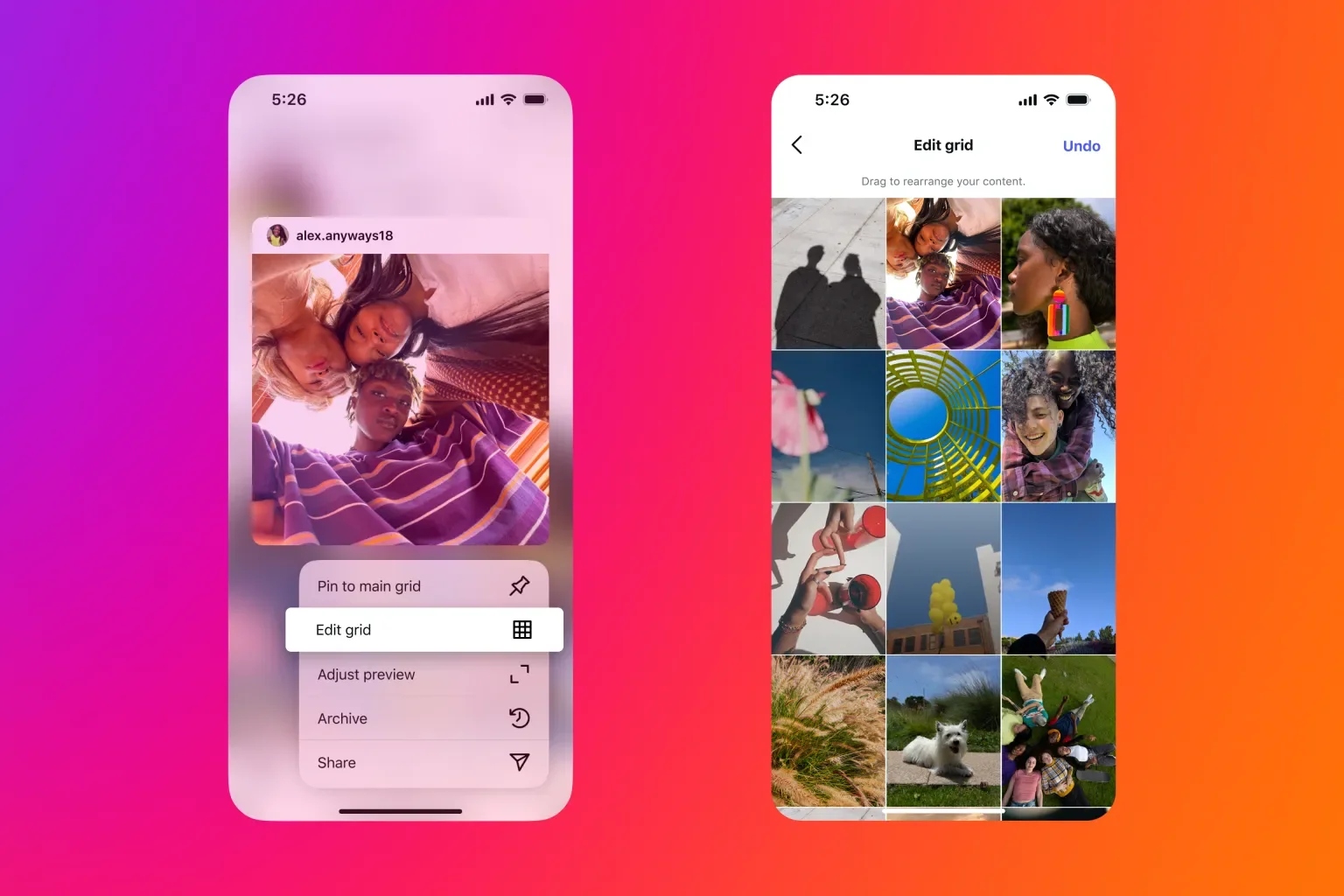 Instagram anuncia que vai deixar você reorganizar a grade do perfil; saiba como funcionará